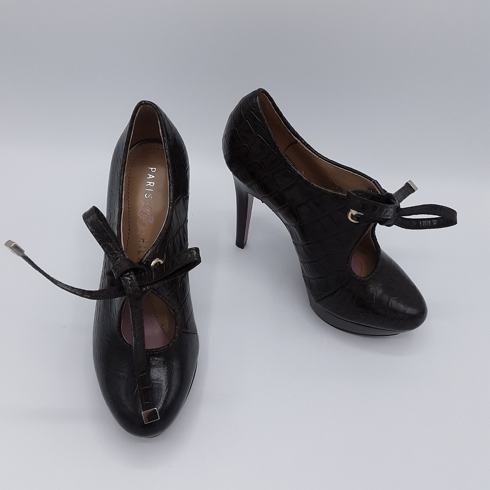 Paris Hilton ARIA - BROWN CROCCO Stiletto Heels